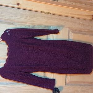 Adrianna Papell  lace zip up rear dress 4